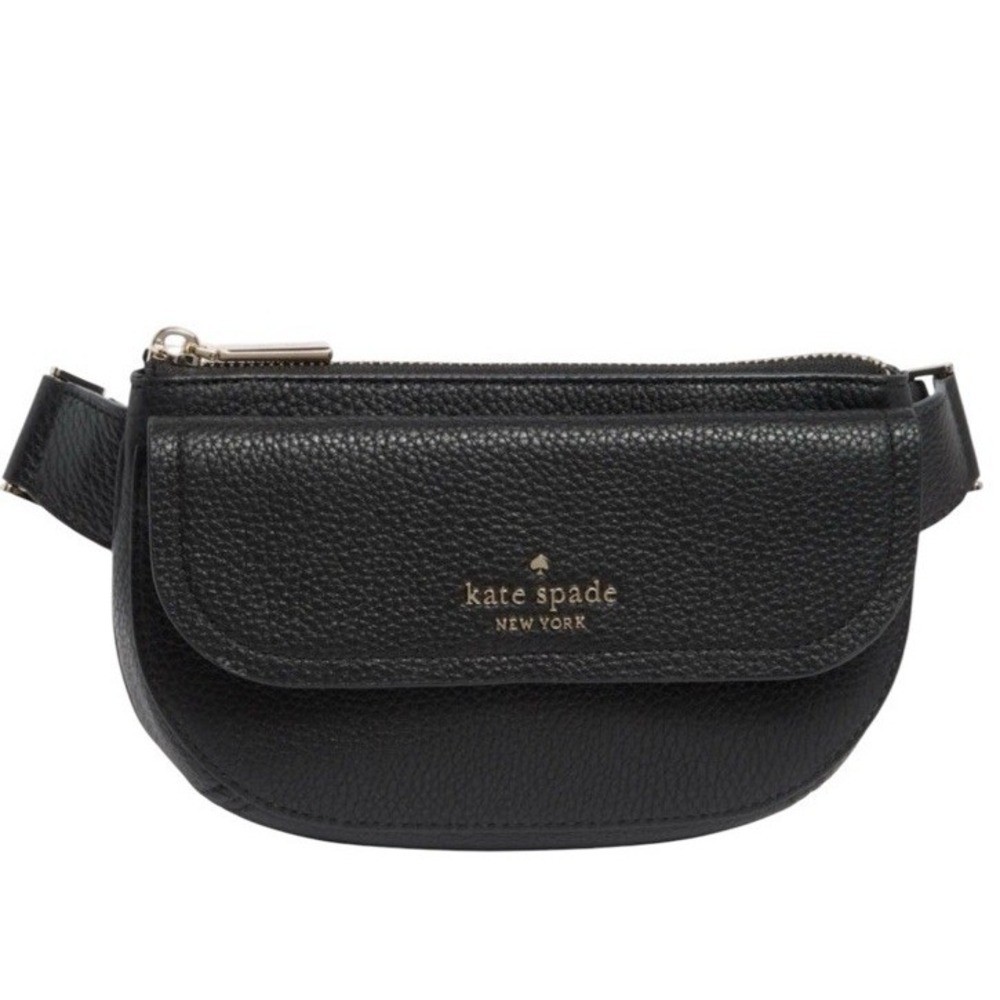 Kate Spade New York‎ Rose Belt Bag Purse Black Pebbled Leather NWT Fanny Pack